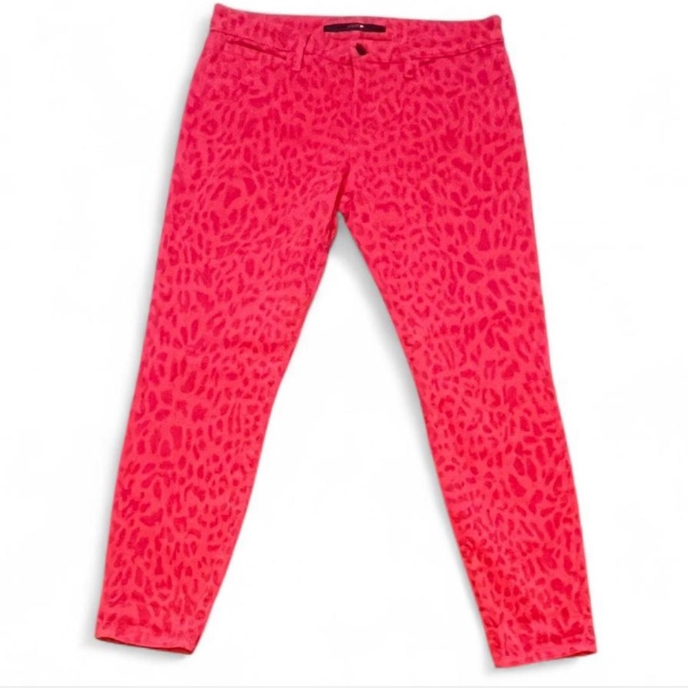 Joe's Red animal print skinny jeans, W29